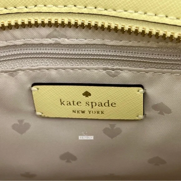 Kate Spade Staci Medium Satchel Crossbody In Lemon Fond - Picture 8 of 10